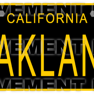 Oakland Muscle License plate